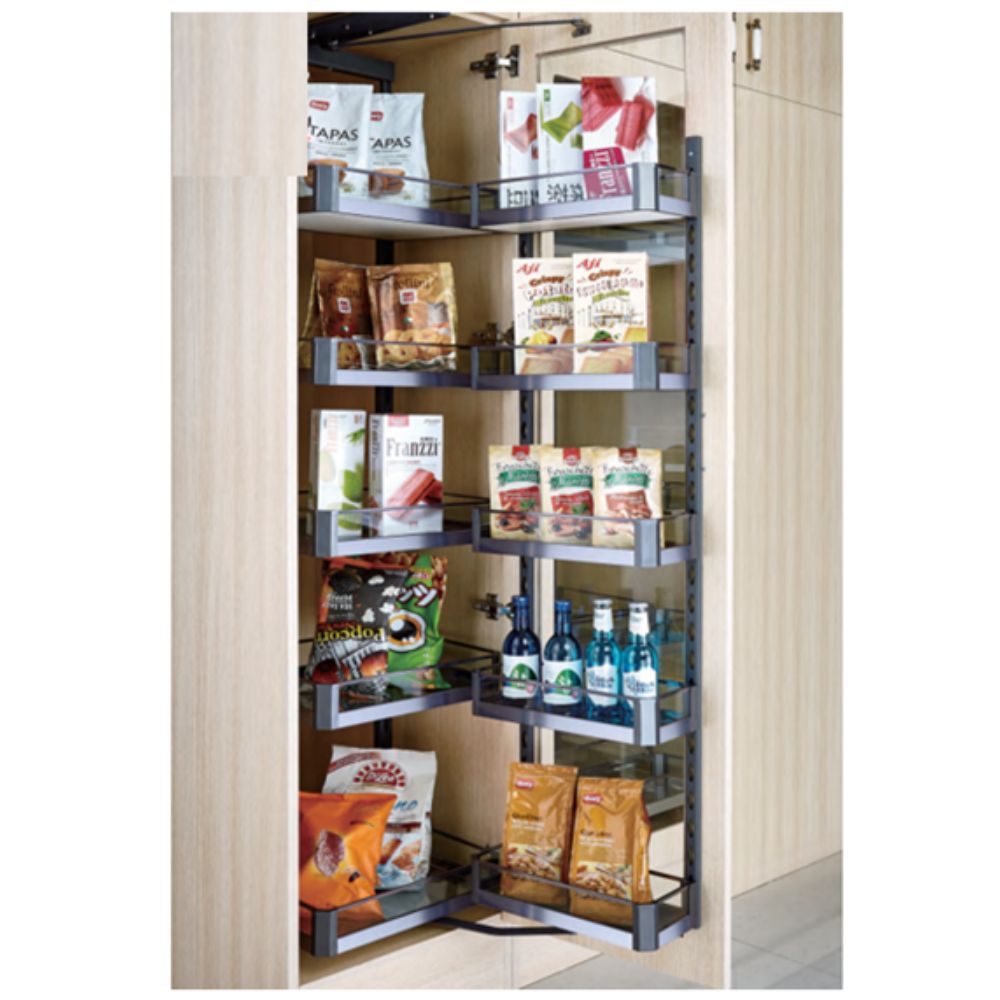 LB-GL-205 Larder Basket with 5 Glass Layers for 45cm Cabinets