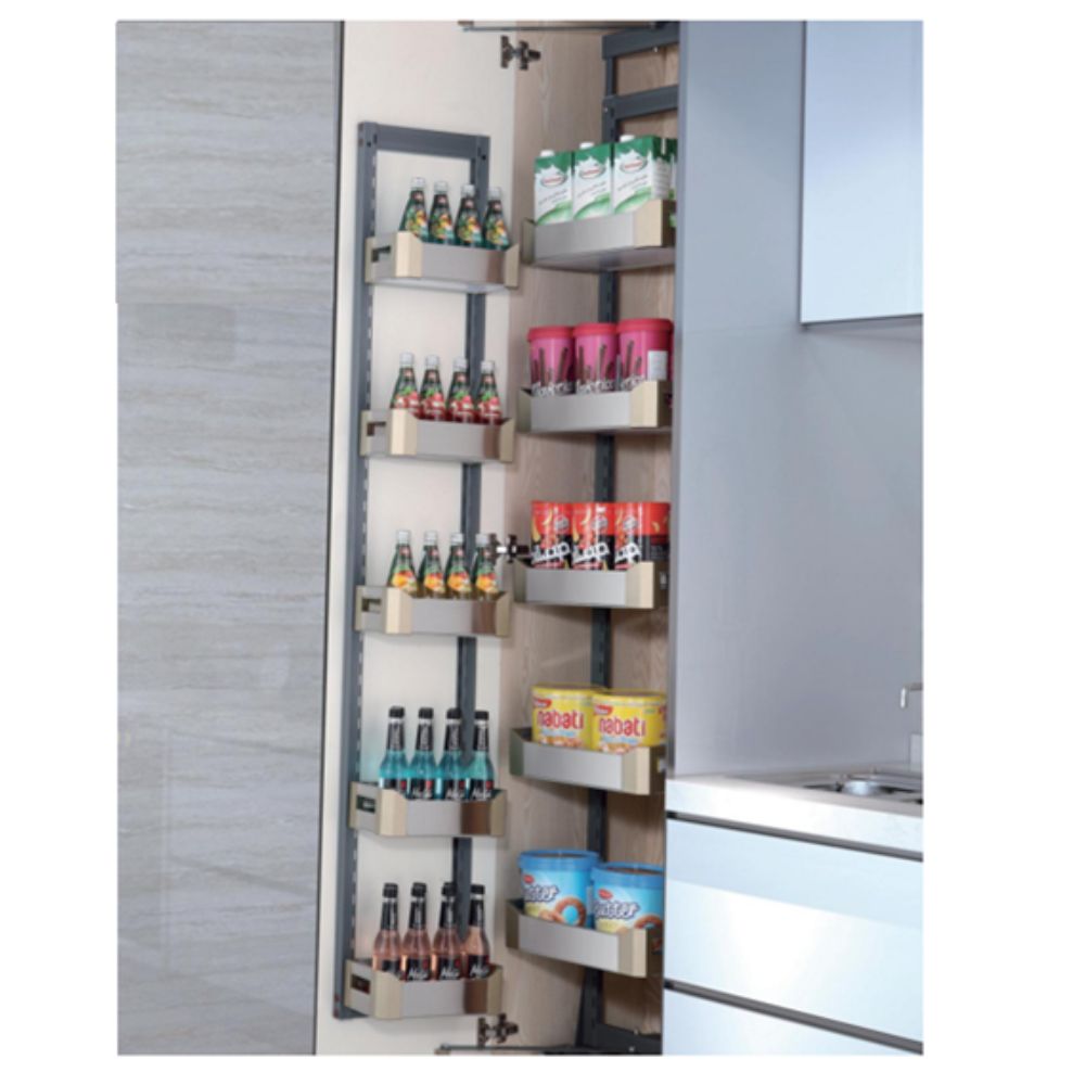 LB-SS-202 Larder Basket with 2 Stainless Steel Layers for 45cm Cabinets