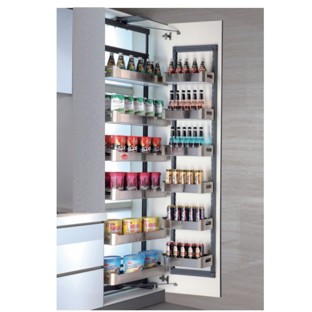 LB-SS60-206 Larder Basket with 6 Stainless Steel Layers for 60cm Cabinets